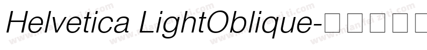 Helvetica LightOblique字体转换